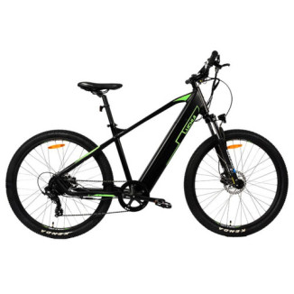 Bicicleta eléctrica MTB Spica verde 27,5' con frenos hidráulicos