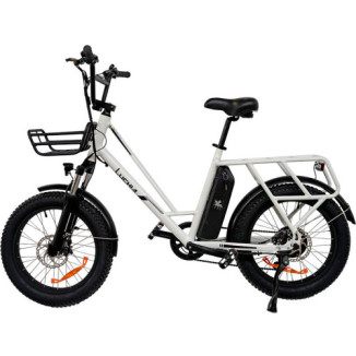 Fat ebike eléctrica tauro blanca 20' con frenos de disco