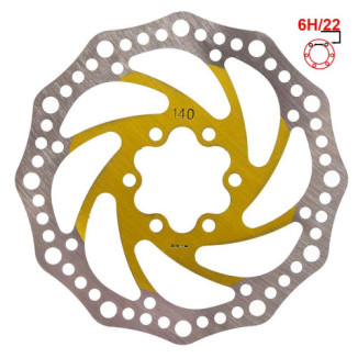 Disco de freno R6.1 140mm 6H amarillo