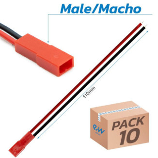 Conector JST con cable - 10 MACHO