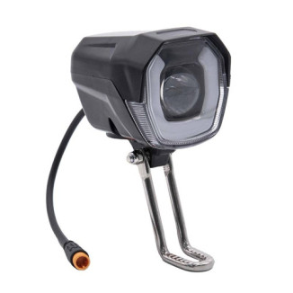 Faro led con claxon negro 12-72v con conector waterproof