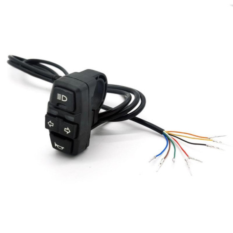 Botonera BSK321 con Intermitentes, luz y claxon con conector SM 1,5M