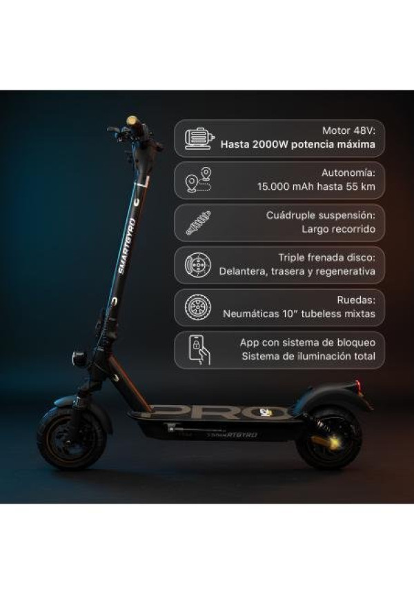 Patinete eléctrico smartGyro K2 PRO Certificado